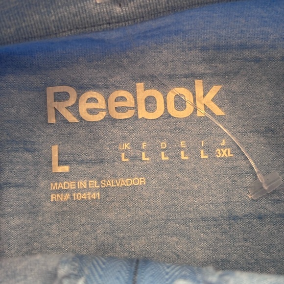 Reebok Women's Light Blue Quarter-Zip Sweatshirt - Large - Picture 2 of 7